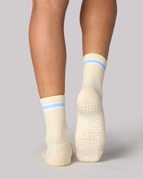 Butter Stripe Crew Sock