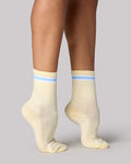 Butter Stripe Crew Sock